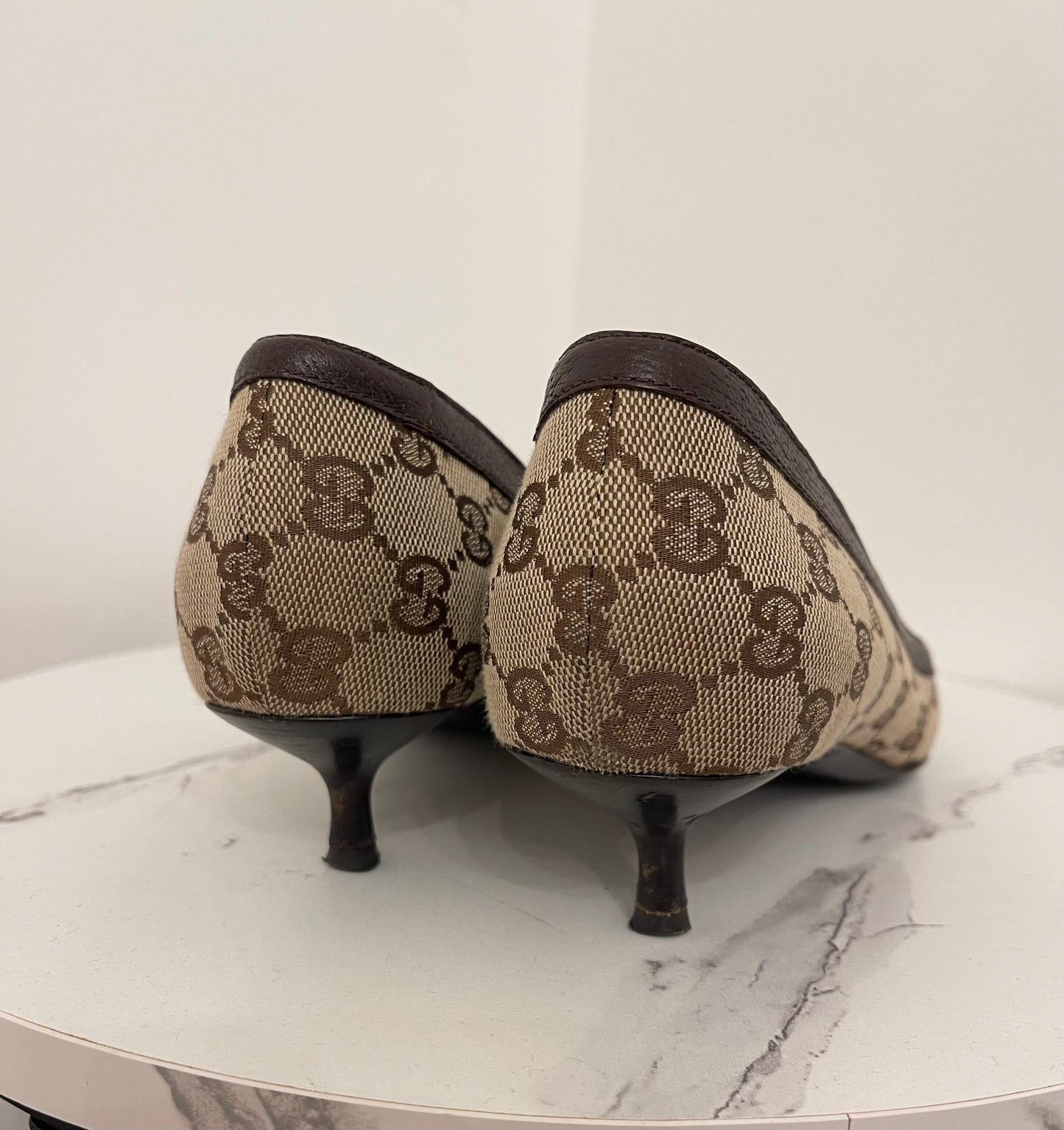 Vintage Gucci monogram court heels EU40